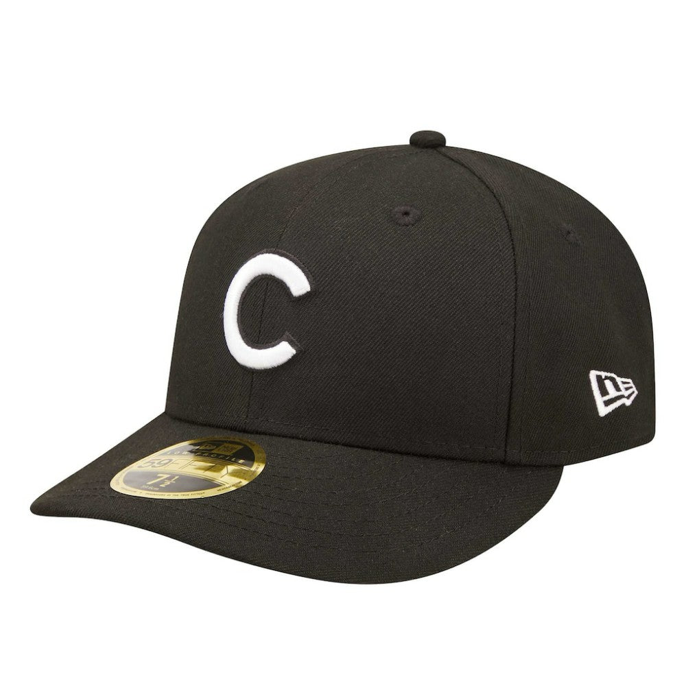 Chicago Cubs New Era Low Profile 59FIFTY Fitted Hat - Black Hats