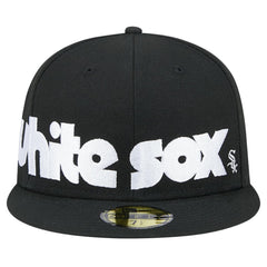 Chicago White Sox New Era Checkered Undervisor 59FIFTY Fitted Hat - Black Hats