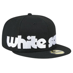 Chicago White Sox New Era Checkered Undervisor 59FIFTY Fitted Hat - Black Hats