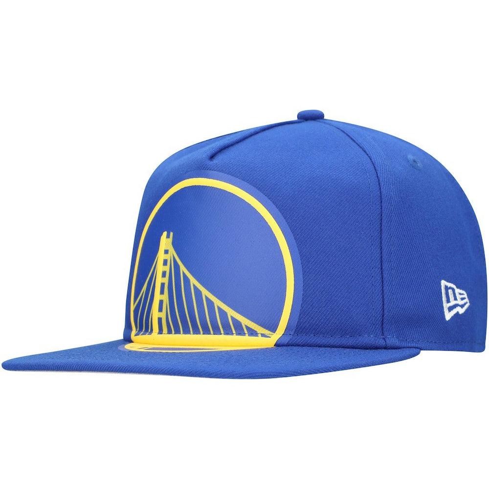Golden State Warriors Oversized Puff Print Logo Golfer Snapback Hat Royal