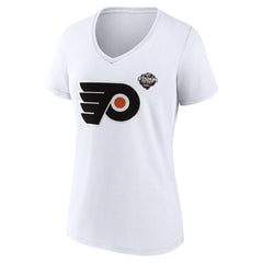 NHL Philadelphia Flyers Fanatics Women's 2024 NHL Stadium Series Logo V-Neck T-shirt - White