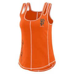 San Francisco Giants WEAR by Erin Andrews Women's Contrast Stitch Tank Top - Orange Tanks