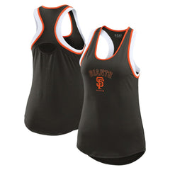 San Francisco Giants WEAR by Erin Andrews Women's Colorblock Racerback Tank Top - Black Tanks