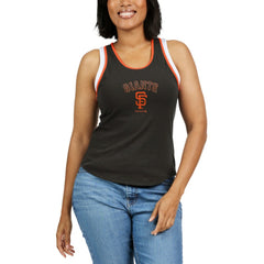 San Francisco Giants WEAR by Erin Andrews Women's Colorblock Racerback Tank Top - Black Tanks