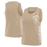 Colorado Rockies WEAR by Erin Andrews Women's Tonal Tank Top - Tan Tanks