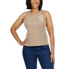 Colorado Rockies WEAR by Erin Andrews Women's Tonal Tank Top - Tan Tanks