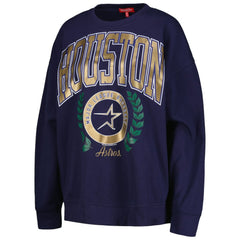 Houston Astros Mitchell & Ness Women's Cooperstown Collection Logo Pullover Sweatshirt - Navy Pullover