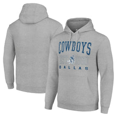Dallas Cowboys Starter Unisex Throwback Logo Pullover Hoodie Heather Gray