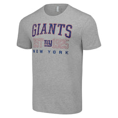 New York Giants Starter Throwback Logo T-Shirt Heather Gray