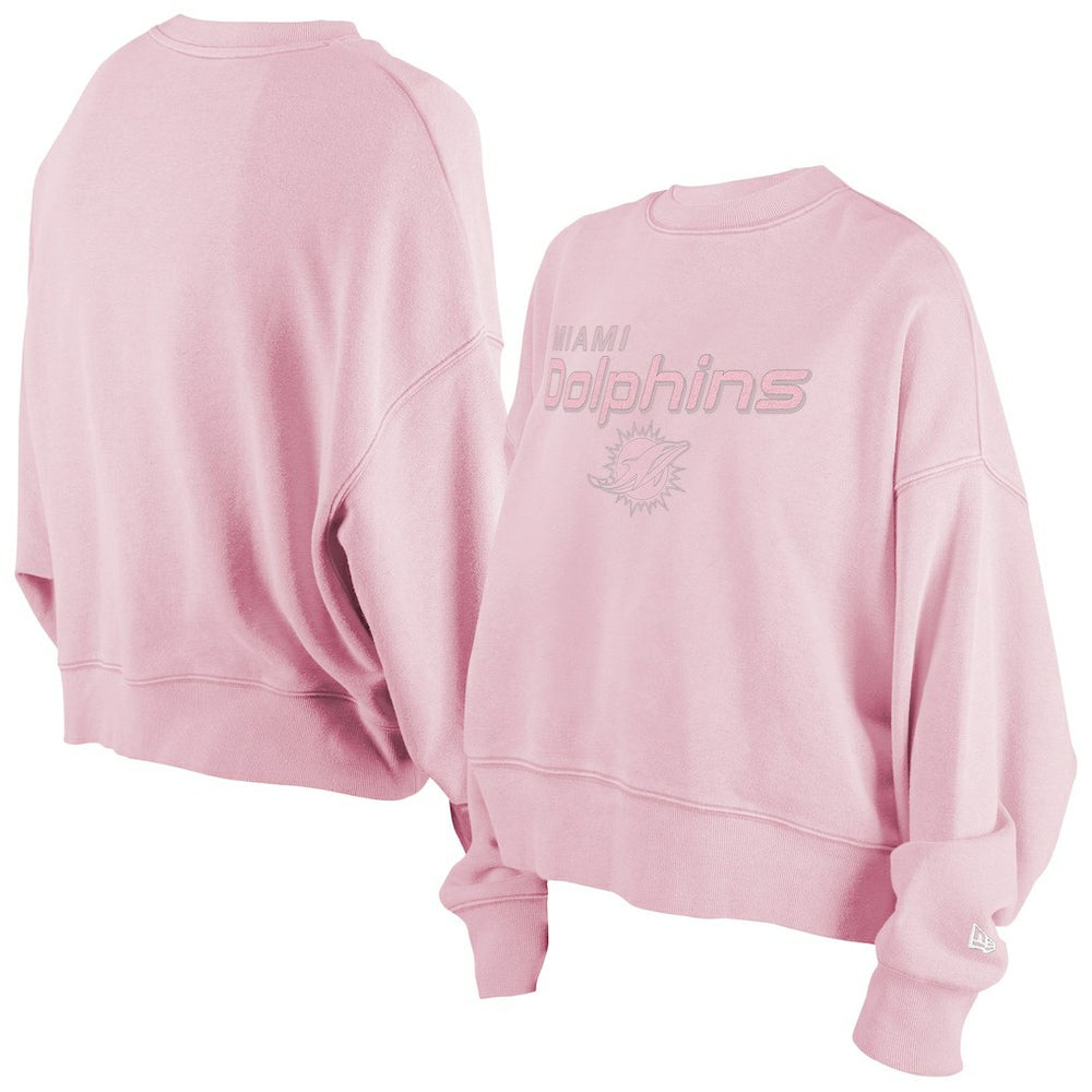 Miami Dolphins New Era Women's Cozy Pullover Sweatshirt Pink