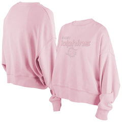 Miami Dolphins New Era Women's Cozy Pullover Sweatshirt Pink