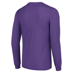 Minnesota Vikings Starter Half Helmet Logo Long Sleeve T-Shirt Purple