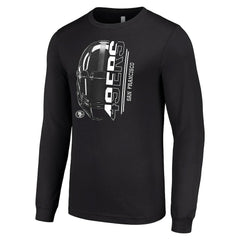 San Francisco 49ers Starter Half Helmet Logo Long Sleeve T-Shirt Black
