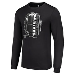 Washington Commanders Starter Half Helmet Logo Long Sleeve T-Shirt Black