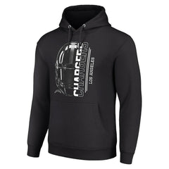 Los Angeles Chargers Starter Unisex Half Helmet Logo Pullover Hoodie Black