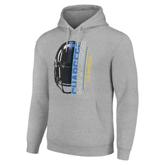 Los Angeles Chargers Starter Unisex Half Helmet Logo Pullover Hoodie Heather Gray