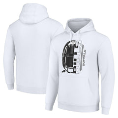 Buffalo Bills Starter Unisex Half Helmet Logo Pullover Hoodie White