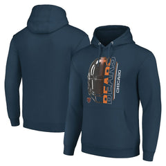 Chicago Bears Starter Unisex Half Helmet Logo Pullover Hoodie Navy