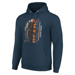 Chicago Bears Starter Unisex Half Helmet Logo Pullover Hoodie Navy
