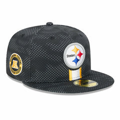 Pittsburgh Steelers New Era 2024 Sideline 59FIFTY Fitted Hat Black