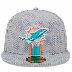 Miami Dolphins New Era 2024 Sideline 59FIFTY Fitted Hat Gray