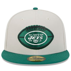 New York Jets New Era 2024 Sideline Historic 59FIFTY Fitted Hat Stone/Green