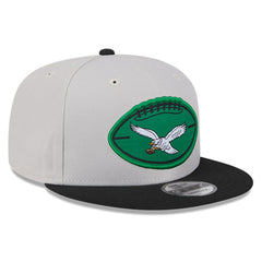 Philadelphia Eagles New Era 2024 Sideline Historic 9FIFTY Snapback Hat Stone/Black