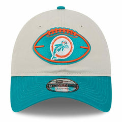 Miami Dolphins New Era 2024 Sideline Historic 9TWENTY Adjustable Hat Stone/Aqua