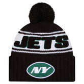 New York Jets New Era 2024 Sideline Cuffed Knit Hat with Pom Black