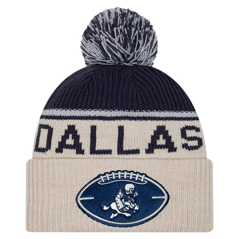 Dallas Cowboys New Era NFL Sideline Historic Cuffed Knit Hat with Pom
Stone