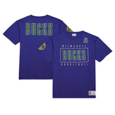 Milwaukee Bucks Hardwood Classics Team OG 2.0 Premium Vintage Logo T-Shirt Purple