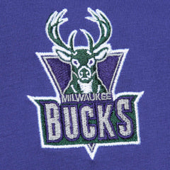 Milwaukee Bucks Hardwood Classics Team OG 2.0 Premium Vintage Logo T-Shirt Purple