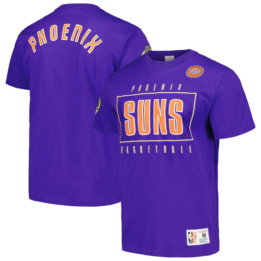 Phoenix Suns Hardwood Classics Team OG 2.0 Premium Vintage Logo T-Shirt Purple