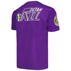 Utah Jazz Hardwood Classics Team OG 2.0 Premium Vintage Logo T-Shirt Purple