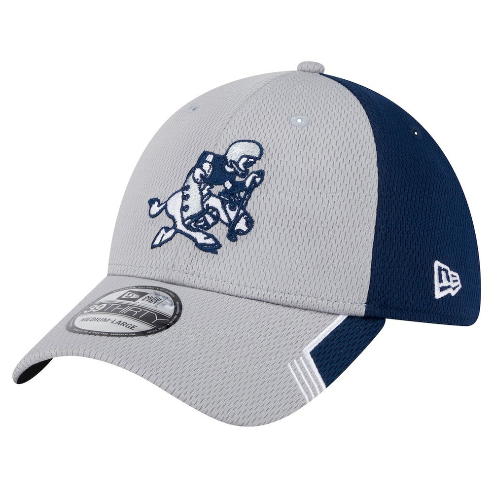 New Era Dallas Cowboys Gray Retro Joe Active Visor Trim 39THIRTY Flex Hat
