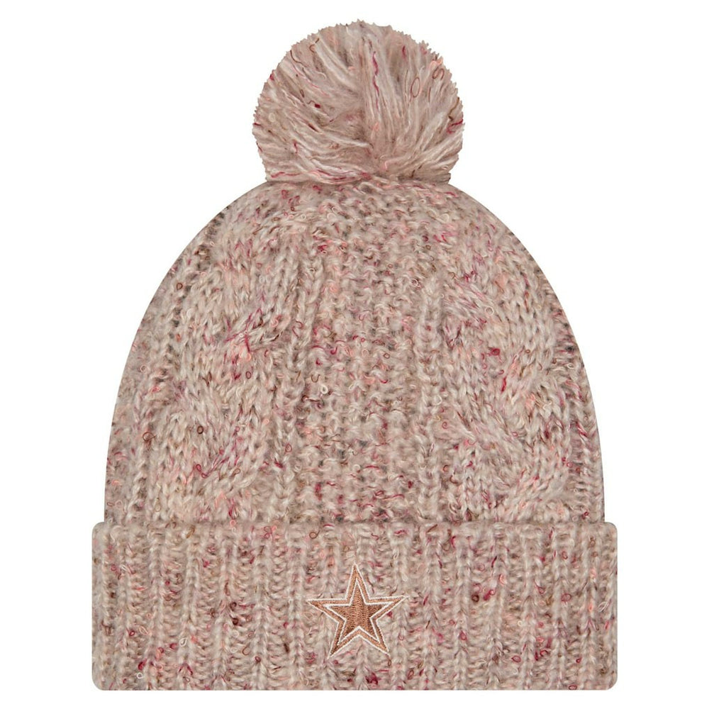 Dallas Cowboys New Era Women's Trendy Tone Cuffed Knit Hat with Pom Stone