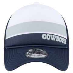 Dallas Cowboys New Era Preschool Sport Night Color Block 9FORTY A-Frame Trucker Adjustable Hat White/Navy