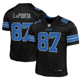 NFL Sam LaPorta Detroit Lions Youth Game Jersey - Black