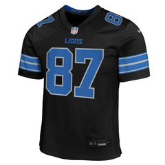 NFL Sam LaPorta Detroit Lions Youth Game Jersey - Black