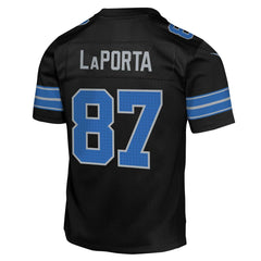 NFL Sam LaPorta Detroit Lions Youth Game Jersey - Black