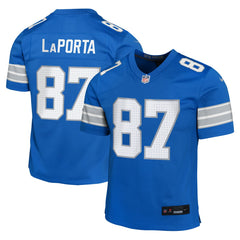 NFL Sam LaPorta Detroit Lions Youth Game Jersey - Blue