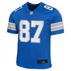NFL Sam LaPorta Detroit Lions Youth Game Jersey - Blue