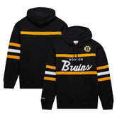 NHL Boston Bruins Mitchell & Ness Head Coach Pullover Hoodie - Black