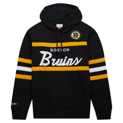 NHL Boston Bruins Mitchell & Ness Head Coach Pullover Hoodie - Black