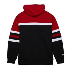 NHL Chicago Blackhawks Mitchell & Ness Head Coach Pullover Hoodie - Black/Red