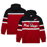 NHL Detroit Red Wings Mitchell & Ness Head Coach Pullover Hoodie - Red/Black