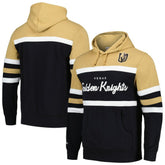 NHL Vegas Golden Knights Mitchell & Ness Head Coach Pullover Hoodie - Black/Gold