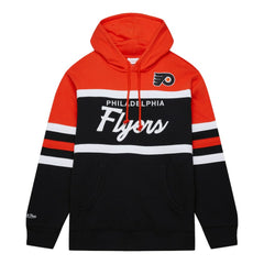 NHL Philadelphia Flyers Mitchell & Ness Head Coach Pullover Hoodie - Black/Orange