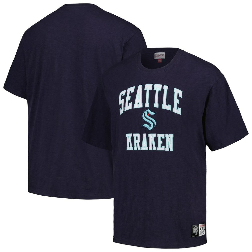 NHL Seattle Kraken Mitchell & Ness Legendary Slub T-Shirt - Deep Sea Blue