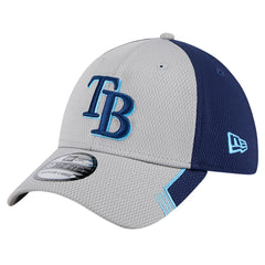 Tampa Bay Rays New Era Visor Trim 39THIRTY Flex Hat - Gray/Navy Hats